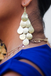 Royal Blue Round Neck High Waist Jumpsuit