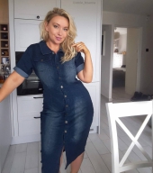 Turndown Collar Chest Pocket Button Up Denim Dress