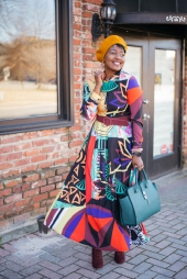 Pop Art Print Tummy Coverage Multi Color Maxi Dress