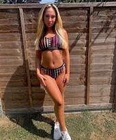 Rainbow Stripe Ladder Cutout Bikini Set