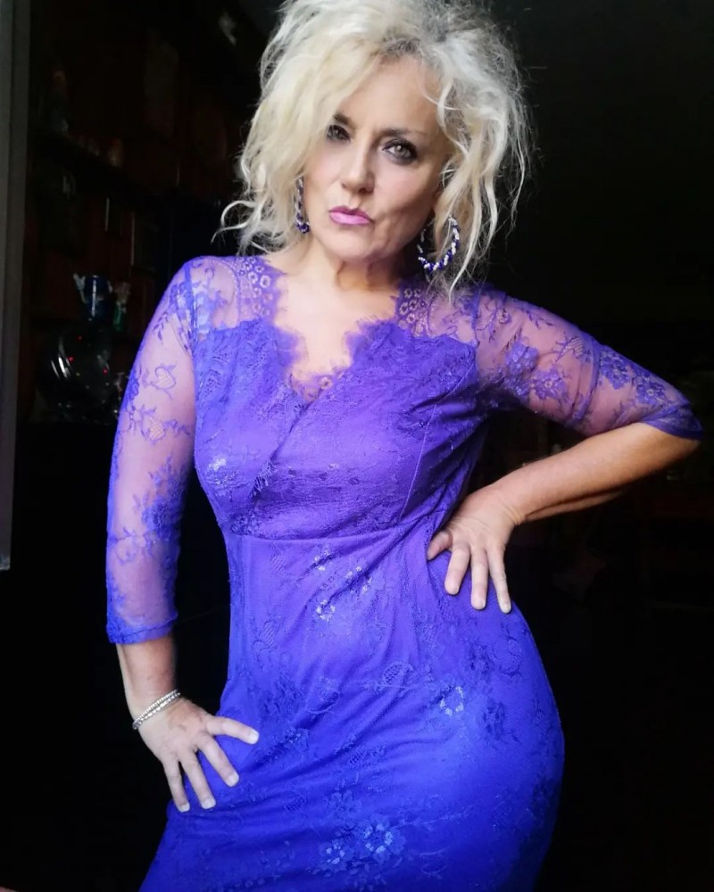 3/4 Sleeve Purple Multiway Lace Patchwork Dress