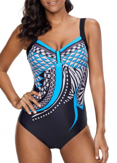 Cheap One-Piece Swimsuits Printed Open Back One Piece Swimwear