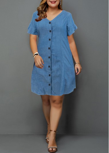 denim plus size dress