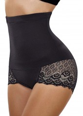 High Waist Lace Panel Shapewear Shorts