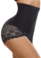 High Waist Lace Panel Shapewear Shorts