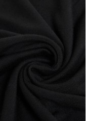 Short Sleeve Black Round Neck Pajama Set