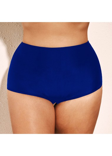 Rosewe Blue Plus Size High Waist Swimwear Panty - 24W