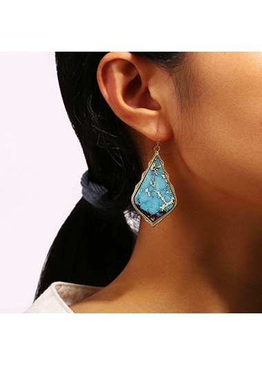 Rosewe Chic Turquoise Decorated Earring Set for Lady - One Size