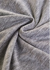 Half Sleeve Lace Panel Grey Soft T Shirt