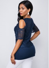 V Neck Criss Cross Short Sleeve T Shirt