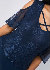 V Neck Criss Cross Short Sleeve T Shirt