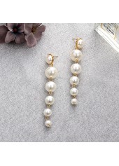 White Pearl Detail Earrings for Women