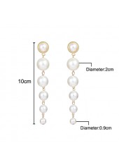 White Pearl Detail Earrings for Women