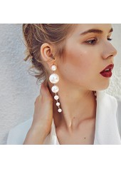 White Pearl Detail Earrings for Women
