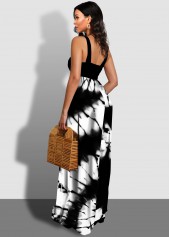 Tie Dye Print Spaghetti Strap Maxi Dress