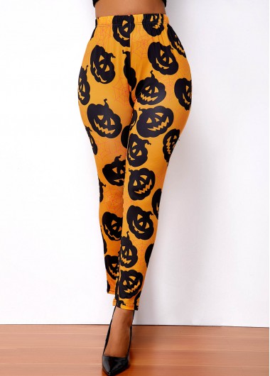 Rosewe High Waist Super Elastic Halloween Print Legging - M