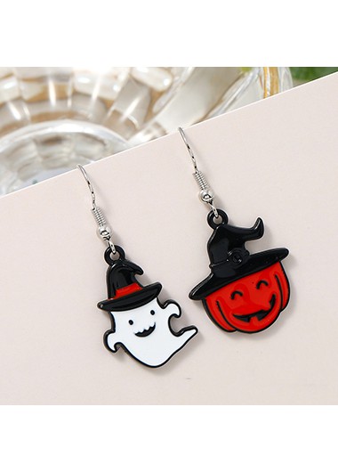 Rosewe Chic Halloween Ghost Color Block Earring Set - One Size
