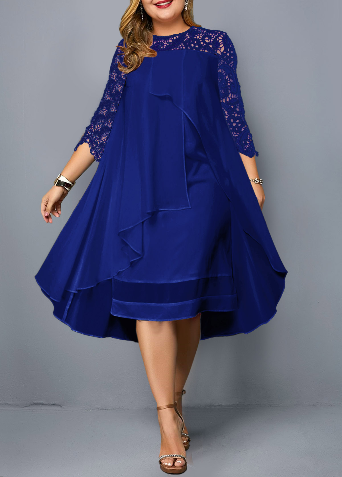 plus size overlay dress