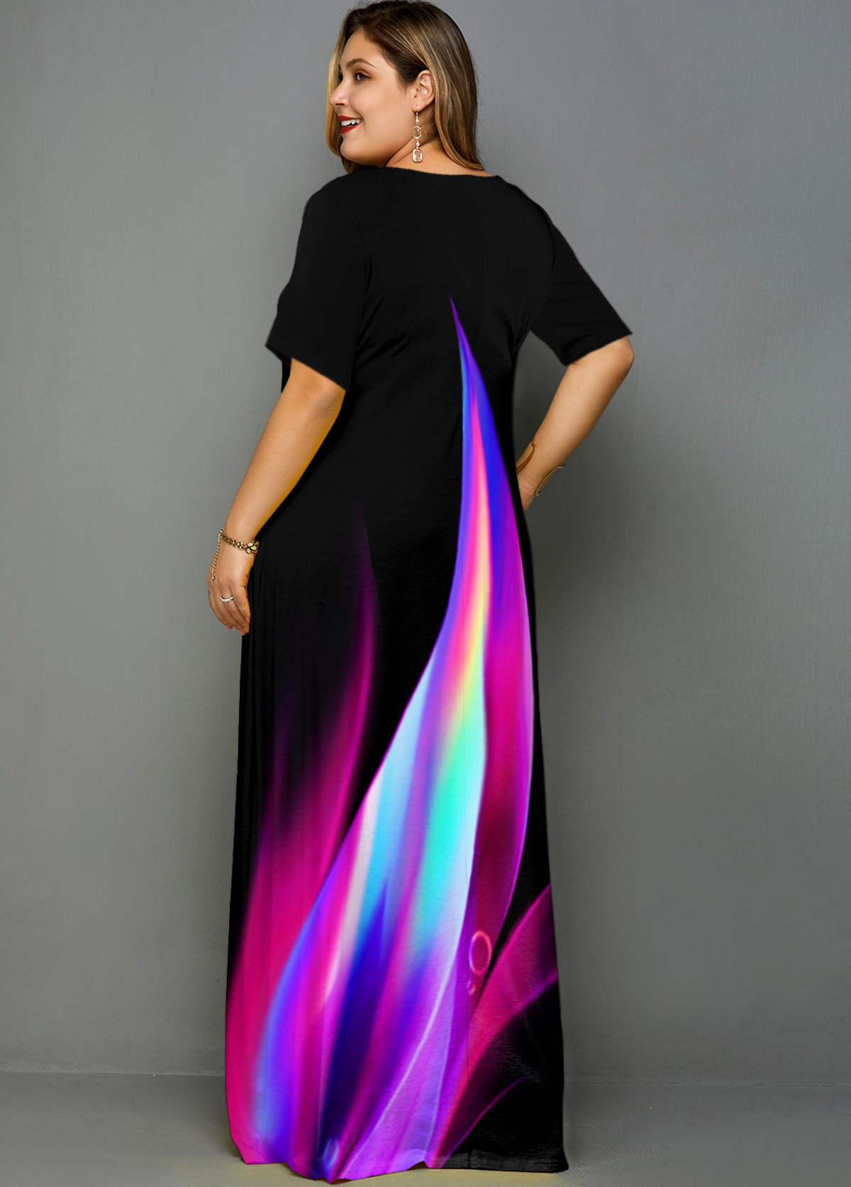 rainbow maxi dresses plus size