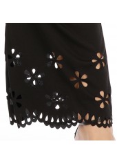 Pierced Elastic Waist Plus Size Pants