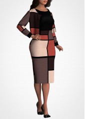 Long Sleeve Contrast Cardigan and Dress