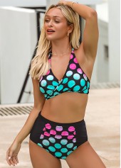 Polka Dot High Waisted Bikini Set