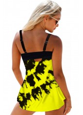 Spaghetti Strap Keyhole Back Tie Dye Swimdress and Panty
