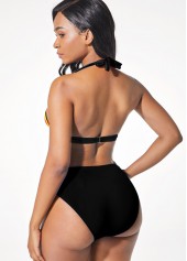 Halter Rainbow Color Bowknot Bikini Set