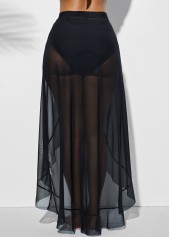 Lace Black Flowy Cover Up Skirt