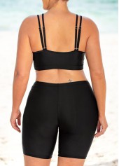 Solid High Waisted Plus Size Bikini Set