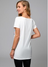 Geometric Print Short Sleeve T Shirt