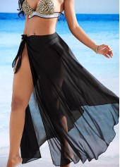 Asymmetric Hem Knot Detail Cover Up