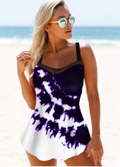 Spaghetti Strap Tie Dye Swimdress and Panty