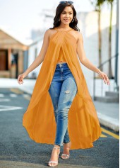 Asymmetric Hem Spaghetti Strap Ginger Camisole Top