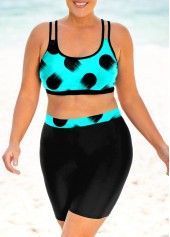 High Waisted Plus Size Polka Dot Bikini Set