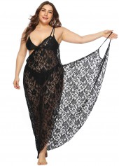 Lace Plus Size Spaghetti Strap Cover Up