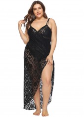 Lace Plus Size Spaghetti Strap Cover Up