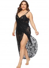 Lace Plus Size Spaghetti Strap Cover Up