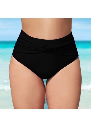 Rosewe Twist Front High Waisted Plus Size Bikini Bottom - 2X