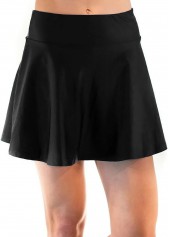 Solid High Waisted Swim Skirt