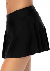 Solid High Waisted Swim Skirt