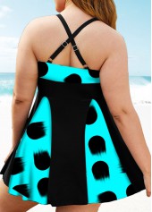 Halter Plus Size Polka Dot Swimdress and Shorts