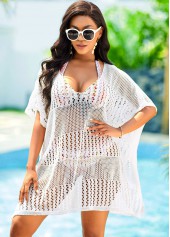 Side Slit Pierced V Neck Cover Up