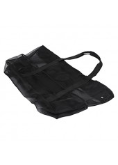 Sheer Mesh Stitching Solid Pocket Detail Storage Bag