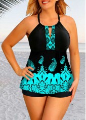 Criss Cross Back Plus Size Swimdress and Shorts