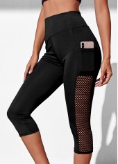 Solid Pocket High Waisted Swim Shorts