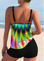  Wide Strap Multi ColorHigh Waisted Tankini Set 