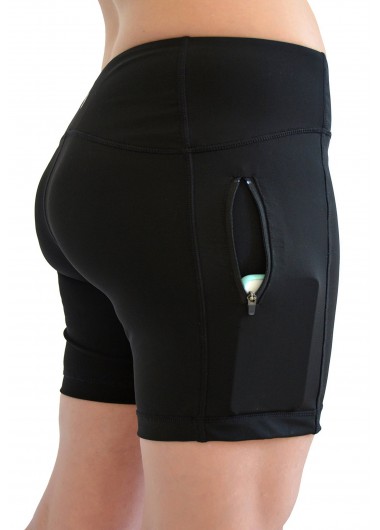 Rosewe Plus Size Pocket Mid Waist Yoga Shorts - 3X