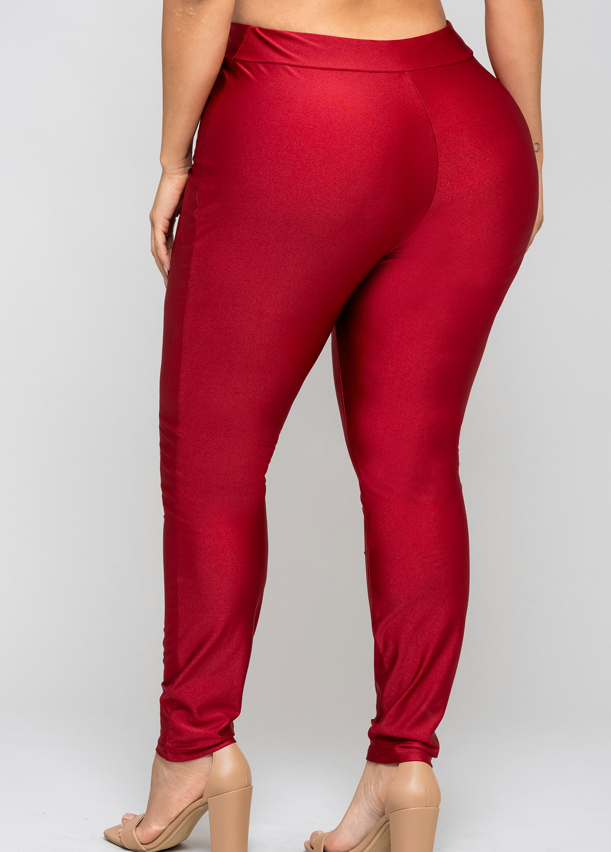 Solid Plus Size High Waisted Legging