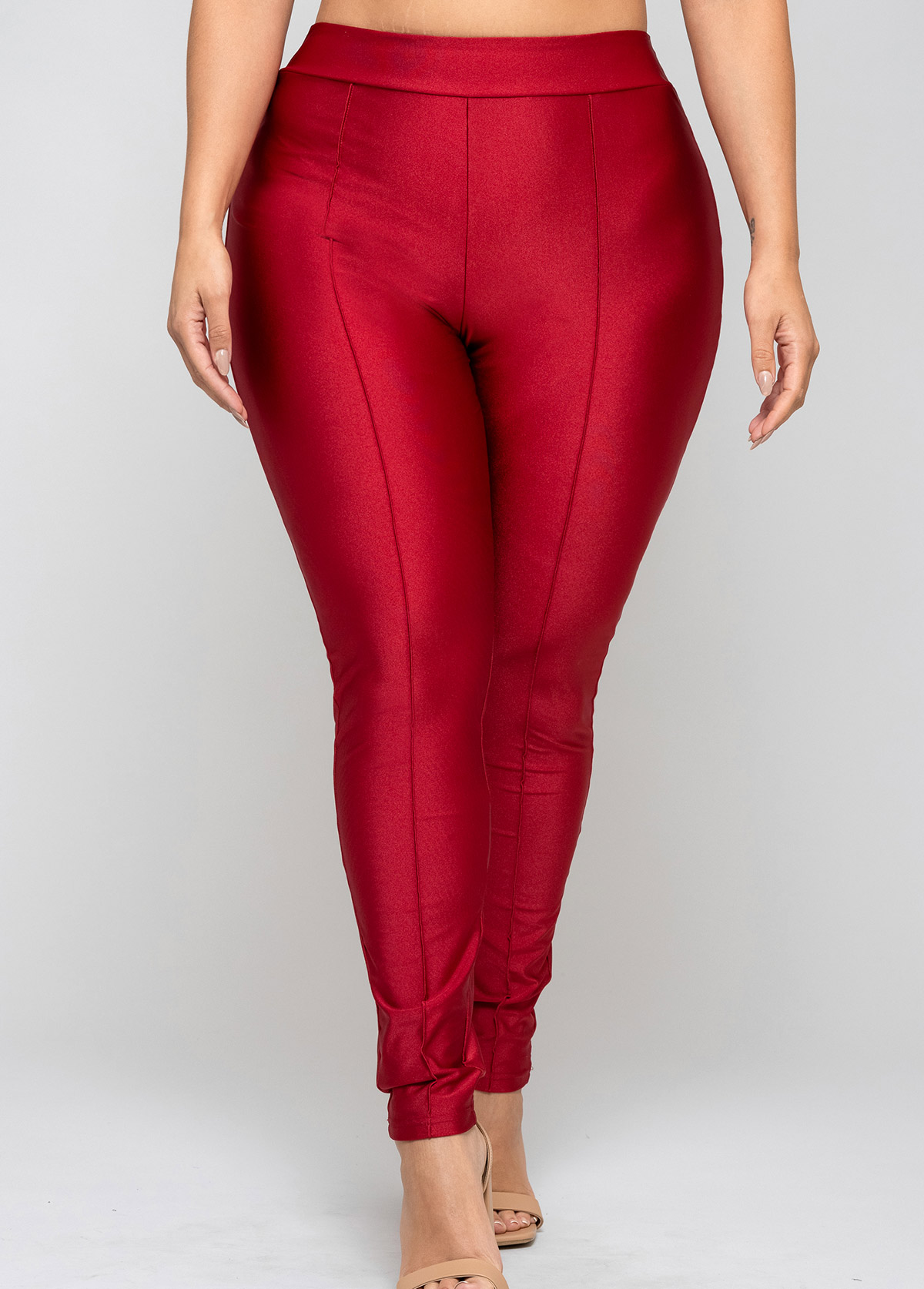Solid Plus Size High Waisted Legging